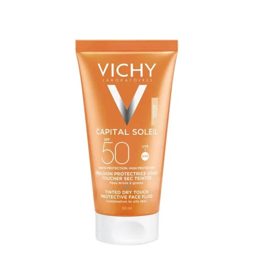 Capital Soleil Dry Touch Fluido Rostro Con Color SPF50 50ml